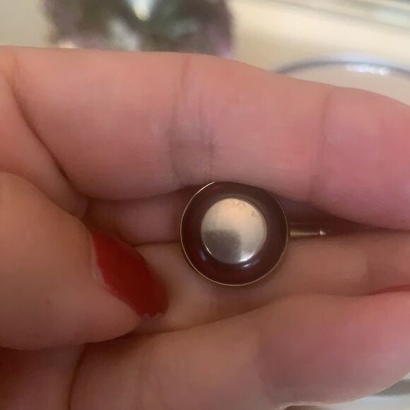 Vtg Swank red & gold round cuff links - Picture 6 of 6